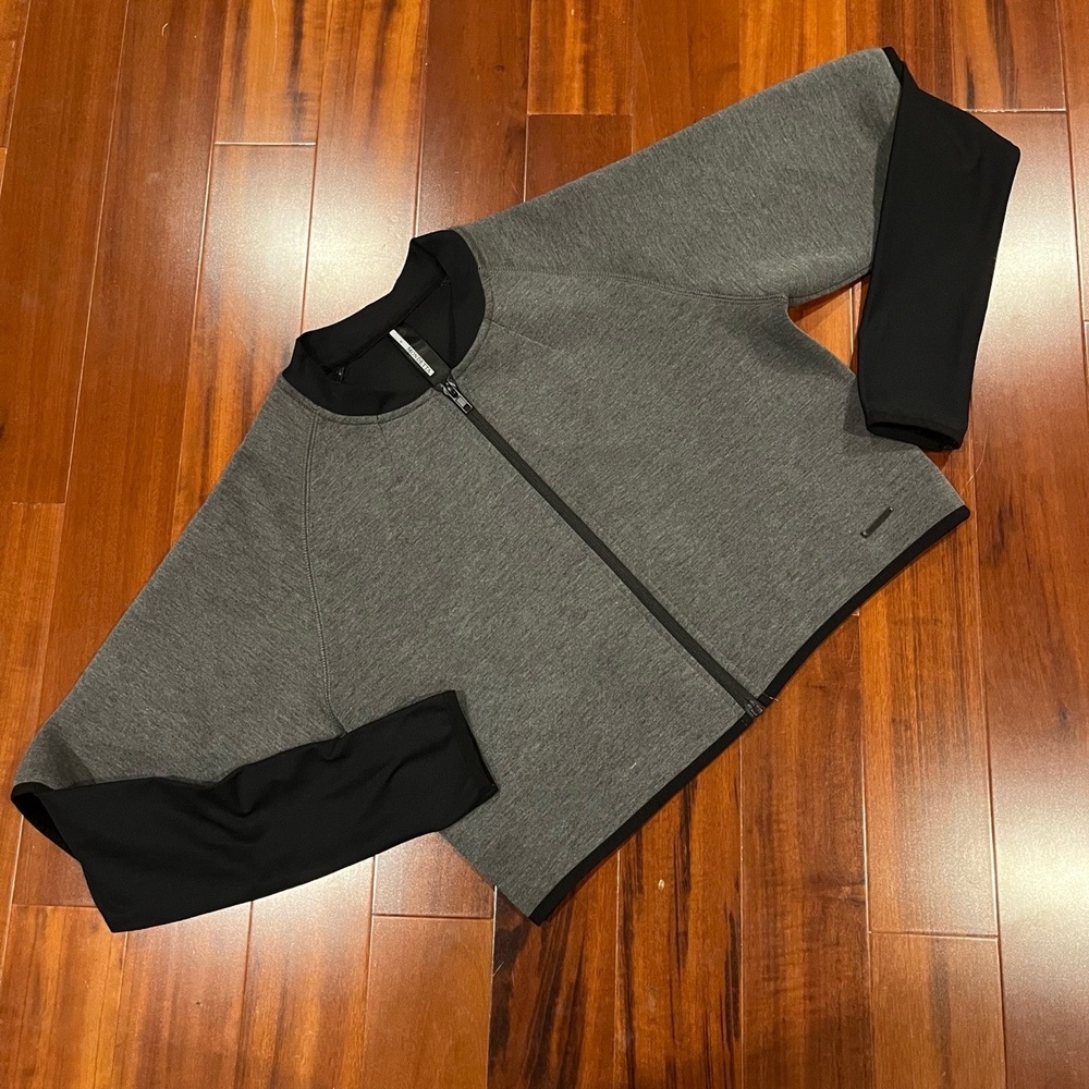Mondetta‎ Color Block Zip-Up Long Sleeve Jacket Sweatshirt Active Top Scuba Sz S